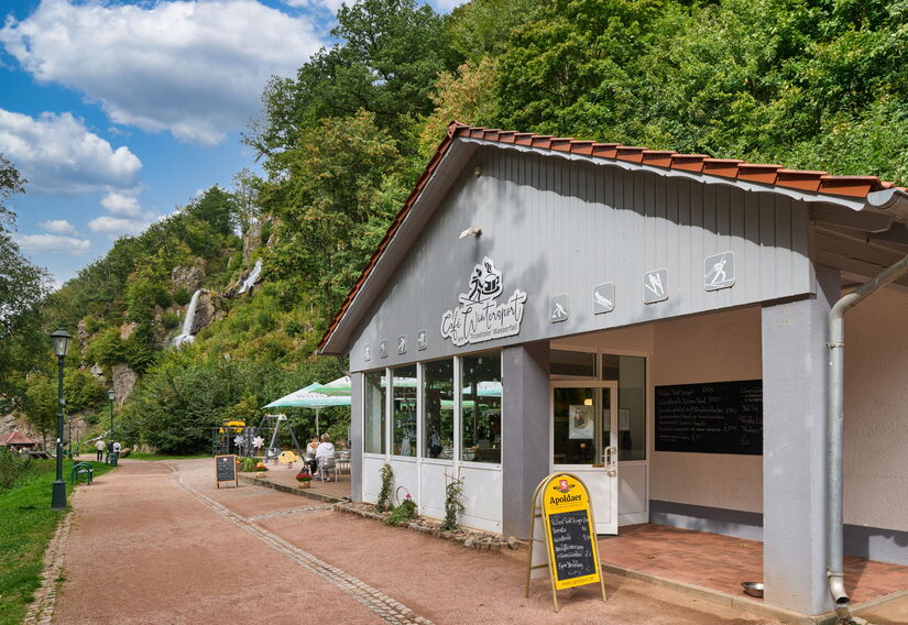 Cafe Wintersport am Trusetaler Wasserfall
